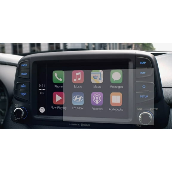 PcProfessional Screen Protector (Set of 2) for 2020 Hyundai Kona Santa Fe Santa Fe XL Elantra Veloster 7 inch Infotainment Touch Screen Display Anti Glare Anti Scratch Filters UV
