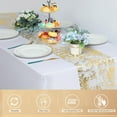 thumbnail image 3 of 2 PCS Gold Table Runner, 11"x108" Glitter Foil Metallic Thin Mesh Decor Rolls, Centerpieces Decorations for Party ,Wedding, Christmas ,Thanksgiving, Birthday, 3 of 6