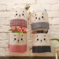 thumbnail image 2 of 5 Pcs Joli Sac De Rangement Suspendu, Impermable En Coton Yute Panier Pochette De Rangement, Sacs Organisateur Pour Chambre Salle De Bain Cuisine, 2 of 5