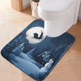 thumbnail image 3 of U-Shaped Toilet Mat Plush Bathroom Rug Mat Non Slip Bathroom Mats Mysterious Christmas Night Scene, 3 of 5