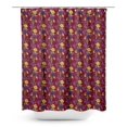 thumbnail image 1 of S4Sassy Red Daisy & Clematis Floral Printed Bathroom Curtain Waterproof Shower Drapes-60 x 75 Inch, 1 of 1