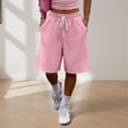 thumbnail image 2 of XIAOCHA Womens Drawstring Waist Casual Shorts Loose Comfortable Sweat Shorts with Pockets,Pink, 2 of 4