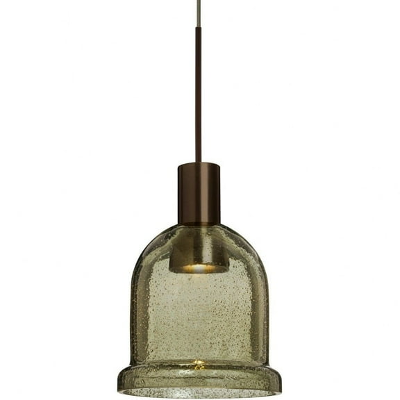 Besa Lighting - Kiba - 4.5 Inch 3W 1 LED Cord Pendant Bronze Moss Bubble Bronze