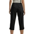 thumbnail image 7 of Frostluinai Cargo Capris for Women High Waist Pull On Capri Pants Solid Casual Rolled Capris Lightweight Hiking Fising Cropped Pants with Pocket, 7 of 7