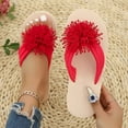 thumbnail image 4 of Daolelai Women's Summer Fashion Flip Flops Solid Color Comfortable Beach Flip Flops, 4 of 9