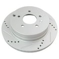 thumbnail image 4 of TRQ Rear Ceramic Pads & Drilled Slotted Coated Rotor Kit Fits Select GM Truck SUV New, 4 of 5