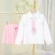 thumbnail image 4 of Conjunto de uniforme de dibujos animados Sanrioed My Melody Kuromi para niñas, camisa Kawaii JK, Falda plisada, regalo para niños, 4 of 5
