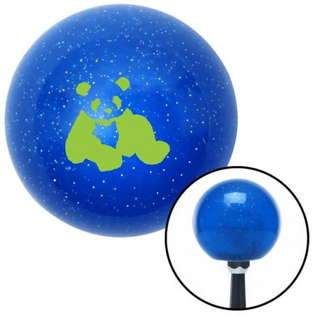 American Shifter 26868 Green Panda Bear Blue Metal Flake Shift Knob with M16 x 1.5 Insert Shifter Auto