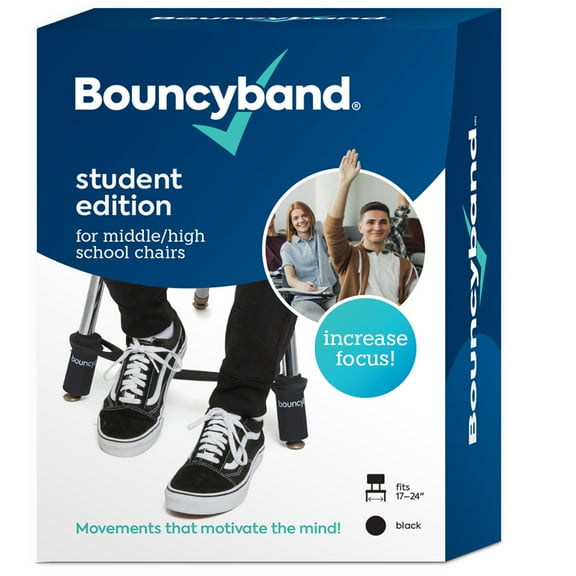 Bouncyband Chair Band for Middle/High School Chairs, Black