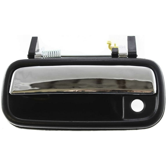 Replacement 3396 Exterior Door Handle Compatible with 1990-1995 Toyota 4Runner 1989-1995 Pickup Front, Left Driver Black bezel with chrome lever