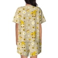 thumbnail image 3 of Bixox Women's Cute Bee Gnomes Printed Pajama Set 2 Piece Lounge Set Top and Shorts Soft Pajamas, Shorts with Pockets, 3 of 7