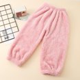thumbnail image 2 of fatyb Boys Girls Fuzzy Pajama Pants Flannel Lounge Jogger Pants Kids Elastic Bottom Sleepwear Bottoms, 2 of 4
