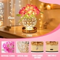 thumbnail image 4 of Purple Artificial Hydrangea Flower Lamp, 3 Color Dimmable Touch Control Night Light, Christmas Birthday Gifts for Women, Artificial Hydrangea Flower Table Lamp Decor Bedroom Bar Coffee Shop Wedding, 4 of 15