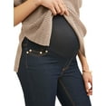 thumbnail image 2 of Oh! Mamma Maternity Women's Straight Leg Jeans with Full Panel (Women's & Women's Plus), 2 of 3
