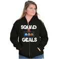 thumbnail image 3 of PACMAN Ghosts Squad Goals BFF Besties Unisex Plus Size Zip Hoodie Brisco Brands 3X, 3 of 6