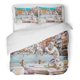 thumbnail image 1 of ABPHQTO Juego de ropa de cama de 3 piezas Pintura de marcador original de Roma Italia Paisaje urbano para su funda nórdica con 2 fundas de almohada, 1 of 1