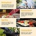 thumbnail image 7 of Griddle Accessories Kit,  29 PCS Flat Top Grill Accessories for Blackstone and Camp Chef, Metal Spatula Set with Burger Press, Melting Dome, Scraper, Tongs, Carry Bag for Outdoor Grilling BBQ, 7 of 7