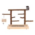thumbnail image 2 of Parque de juegos para loros, soporte de juego para pájaros, percha de madera para loros, gimnasio de juegos para pájaros, corral para cacatúas,, 2 of 9