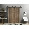 thumbnail image 3 of Slab Barn Door Panel 42 x 96 inches | Planum 0011 Walnut with Frosted Glass | Sturdy Finished Interior Doors | Pocket Closet Sliding, 3 of 6