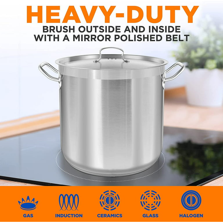 Nutrichef Commercial Grade Heavy Duty 19 Quart Stainless Steel