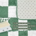 thumbnail image 6 of Pentantan 8ft x 10ft Shag Area Rugs for Living Room, Classic Checkered Fluffy Bedroom Carpet, Light Green & White, 6 of 7