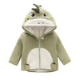 thumbnail image 4 of EnJoCho Toddler Fleece Jacket, Kids 3D Animal Hood Zip Up Plush Coat, Penguin Bunny Dinosaur Hoodie for Baby Boys Girls Fall and Winter Daily Wear, 4 of 4