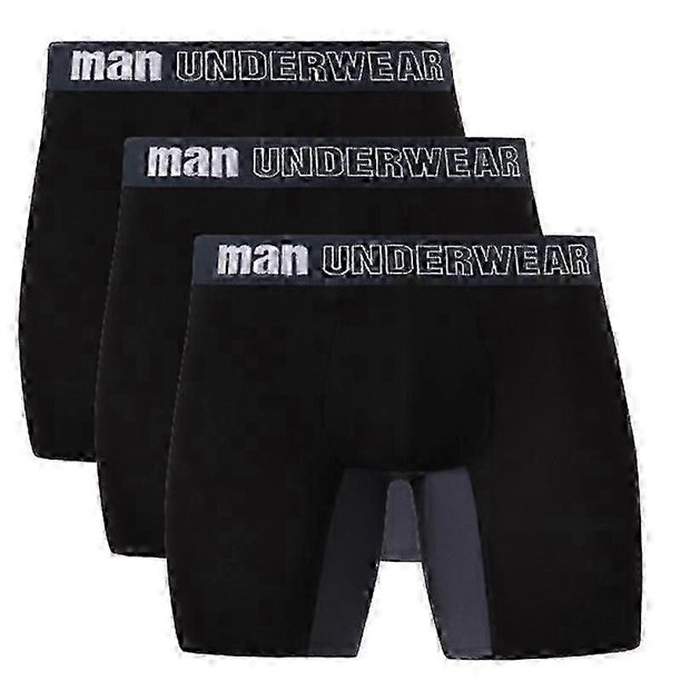 3 Pieces Big Size Men Underwear Boxers Panties M L XL 2XL 3XL 4XL 5XL 6XL_c*
