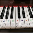 thumbnail image 1 of NOGIS Piano Keyboard Stickers for 88/61/54/49/37 Key, Bold Large Letter Piano Stickers for Learning, Removable Piano Keyboard Letters, Notes Label for Beginners and Kids, Multicolor, 1 of 7