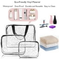 thumbnail image 2 of HILABEE 3 Packs Clear Transparent Toiletry Bag Waterproof Cosmetic Makeup Case Organizer Black, 2 of 9