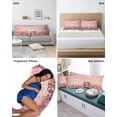 thumbnail image 5 of Valentine's Day Queen Pillow Cases Set of 2 - Microfiber Bed Throw Pillow Covers, Watercolor Roses Love Modern Boho Decorative Lumbar Pillow Cover with Envelope Closure for Sofa/Travel 20"x30", 5 of 6