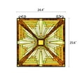 thumbnail image 7 of RADIANCE Goods Tiffany-Glass Mission Window Panel 24.5x26, 7 of 7