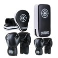 thumbnail image 2 of Guantes de boxeo mitones Kick Pack Set Kick Boxing Strike Pads equipo de boxeo Negro, 2 of 8