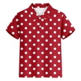 thumbnail image 4 of BOOMNY Toddler Boys Polo Shirts Short Sleeve T Shirts for Boys Polka Dot Graphic Breathable Loose Fit Cozy Childrens Dailywear, 4 of 4