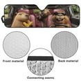 thumbnail image 7 of Binienty Cute Capybara Car Windshield Sun Shade Foldable Compatible with Jeep Gladiator JT 2020-2025 Easy to Install Sun Shade Car Window UV Blocker 52x16" Automotive Interior Protection, 7 of 7