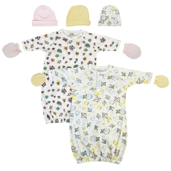 Bambini Layette Newborn Baby Girl 7 Piece Gown Set