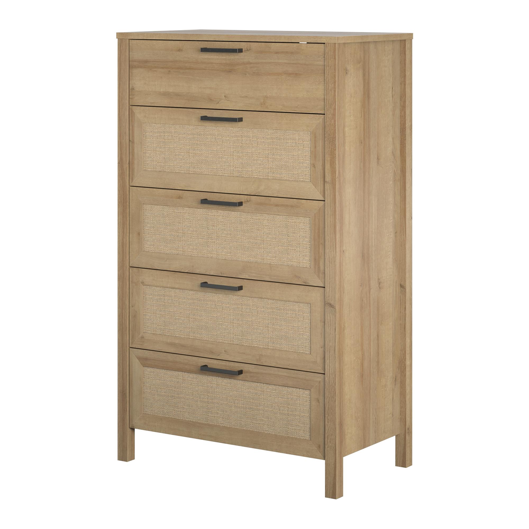 Ameriwood Home Wimberly 5-Drawer Dresser, Natural with Faux Rattan - image 5 of 12