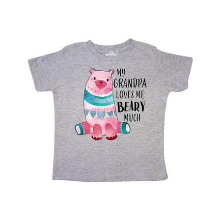

Inktastic My Grandpa Loves Me Beary Much with Cute Bear Gift Toddler Boy or Toddler Girl T-Shirt