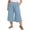 Light Blue, variant on Mlzmgr Wide Leg Capris for Women Drawstring Elastic Waist Loose Comfy Capris with Pockets Solid Color
