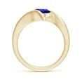 thumbnail image 2 of ANGARA Natural Bar-Set Solitaire Round 1.45 ct Tanzanite Bypass Ring in 14K Yellow Gold for Women (Size-7mm) | December Birthstone, Anniversary, Jewelry Gift for Women | Natural Tanzanite Ring, 2 of 9