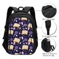thumbnail image 3 of Balery Lavender Flowers Print USB Charging Backpack for Men and Women - Water-Resistant, Anti-Theft Laptop Backpack with USB Port for Travel, Work, School, and College, 3 of 7