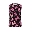 thumbnail image 6 of Lsque Girl Butterfly Print Men's Cotton Blend Sleeveless Muscle Shirts (S-3XL)- Moisture Wicking, Odor Protection, UPF 30+,Large, 6 of 8