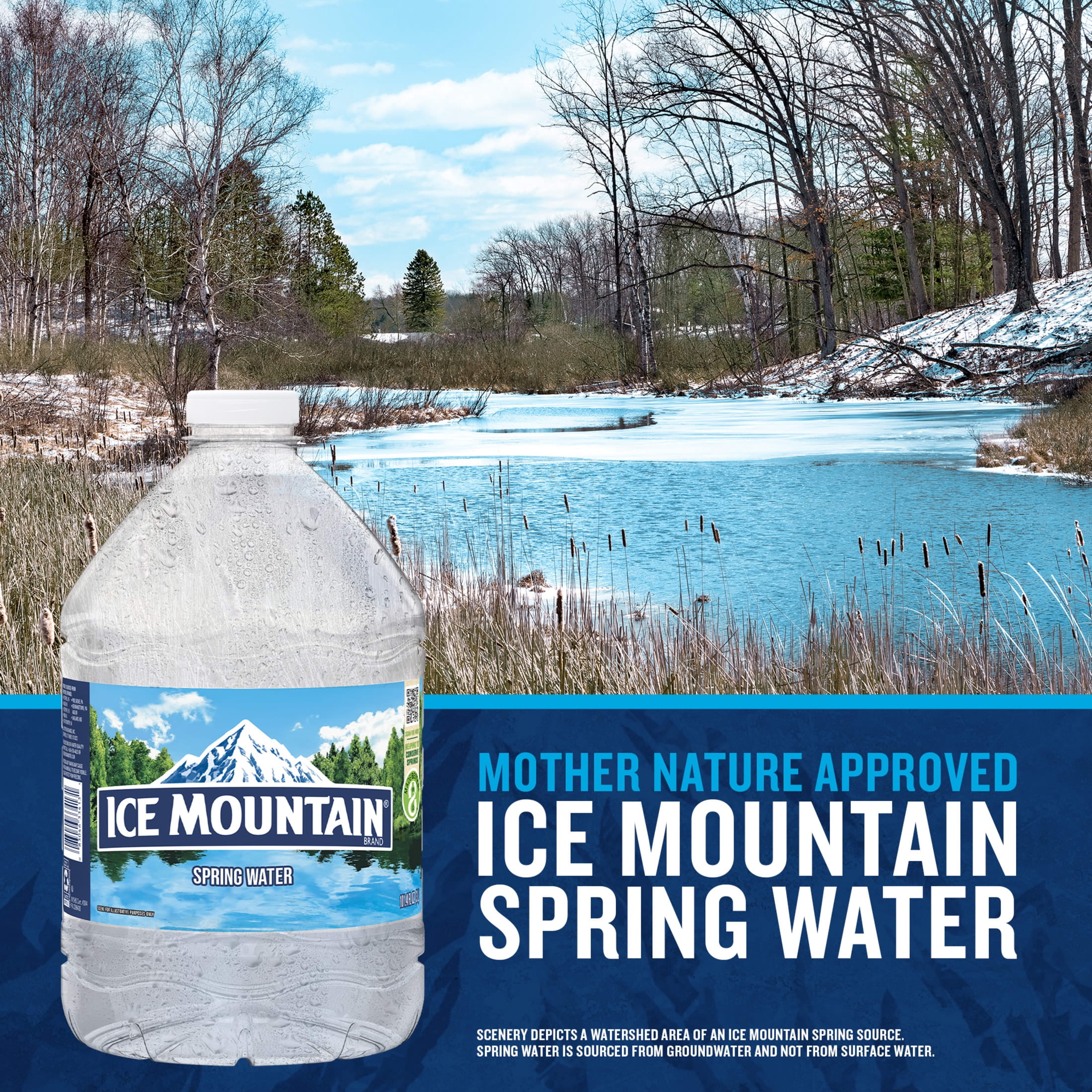 Ice Mountain Spring Water, 3 Liter, Single Plastic Jug