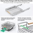 thumbnail image 5 of Pull Out Cabinet Organizer 15 Inch Wide Heavy Duty Chrome Under Cabinet Shelves for Pots and Pans Full Extension Roll out Drawers, 5 of 8