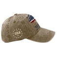 thumbnail image 5 of GrmtClth Usa 250th Anniversary Hats 2026 Casual American Flag Print Baseball Cap Vintage Distressed Washed Cap Trend Adjustable Headwear Khaki, 5 of 7