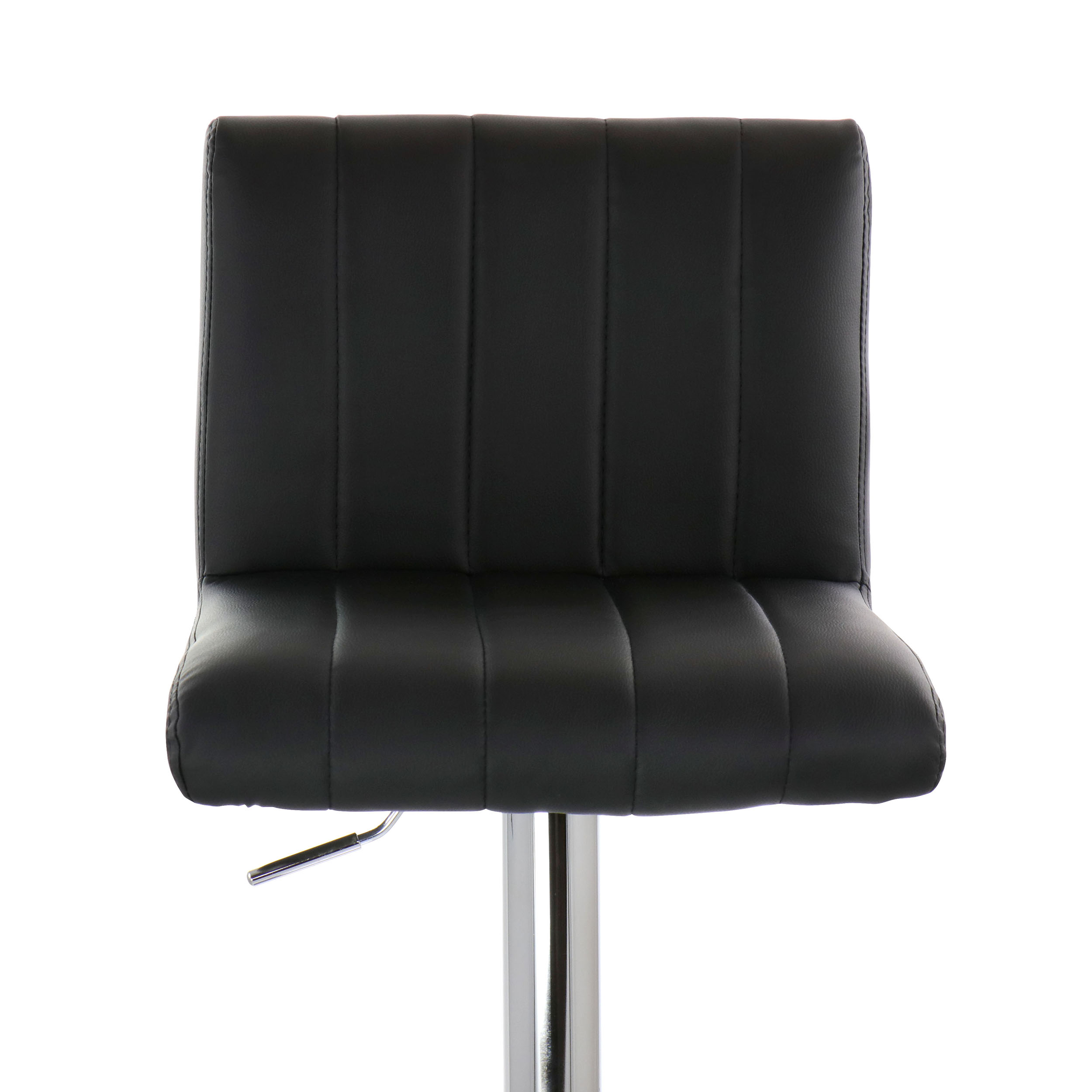 Elama Bar Stool with Adjustable Height & Swivel, Black, Set of 2