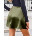 thumbnail image 6 of Zeagoo Womens Mini Skirt Stain Silk Skirts Sexy Stretch Fitted Bodycon Short A-Line Skirts Y2k Cute Skirts, 6 of 7