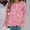 Pink, variant on Aobny Work Shirts for Women Sweatshirt Black Long Sleeve Sparkly Crew Neck Graphic Pullover Tops for Lady Hiking