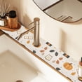 thumbnail image 2 of Yayeee Faucet Mat for Kitchen Sink 14.7" Diatomite Long Splash Guard Pad, Beige Fall Pumpkin, 2 Pack, 2 of 7