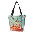 thumbnail image 1 of Fotbe Floating Colorful Cereal Bolsa de Playa con Estampado, Bolsa de Hombro, Bolsa de Mano Espaciosa, Bolsa de Viaje Ligera, Bolsa de Compras Versátil, 1 of 6