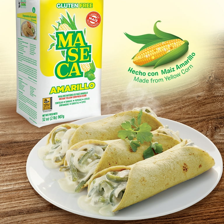 Maseca Gluten-Free Instant Cornmeal with Water - Yellow Masa Corn
